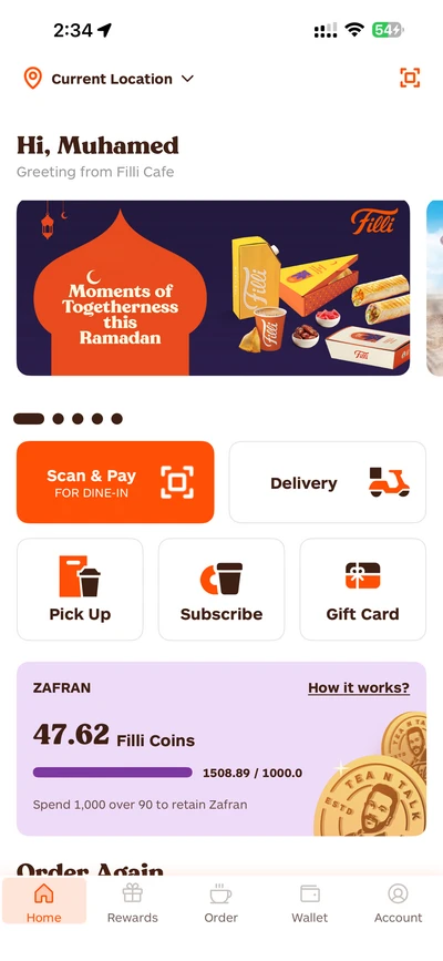 FiLLi App — Order, Earn Rewards, Subscribe