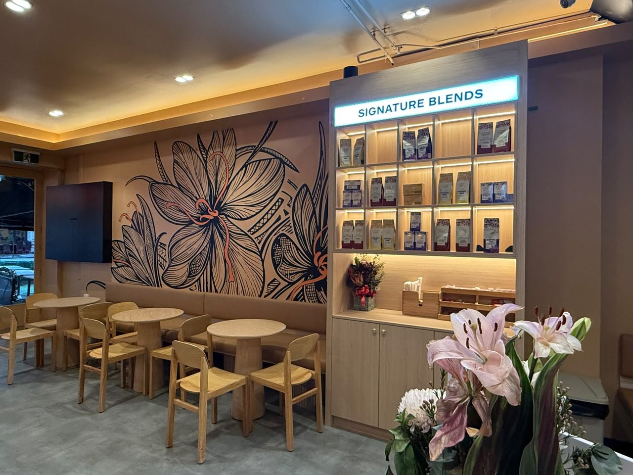 FiLLi Cafe Carlton Signature Blends retail wall