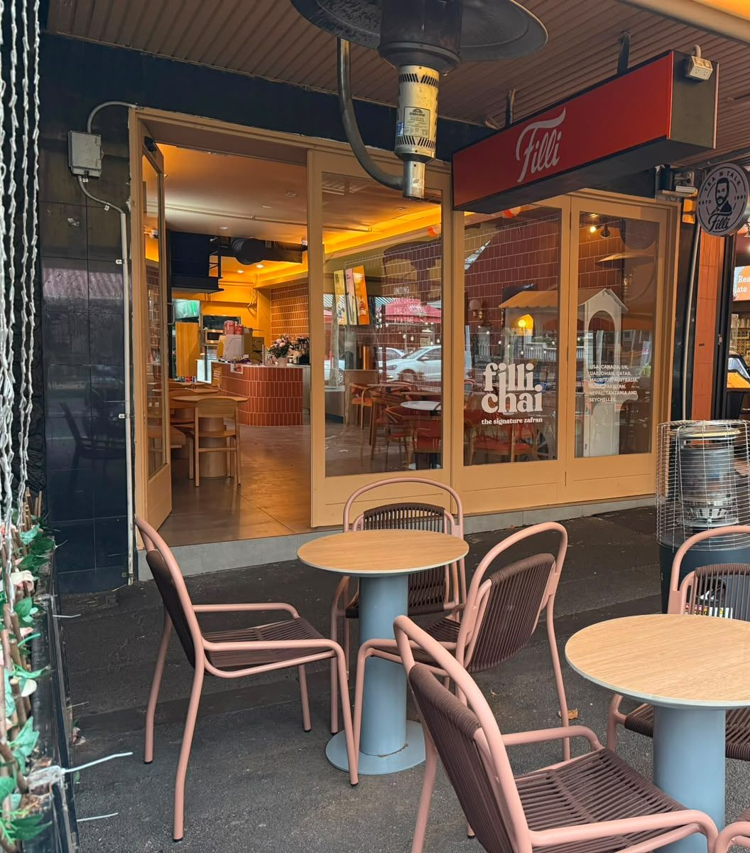 FiLLi Cafe Carlton on Lygon Street with outdoor seating