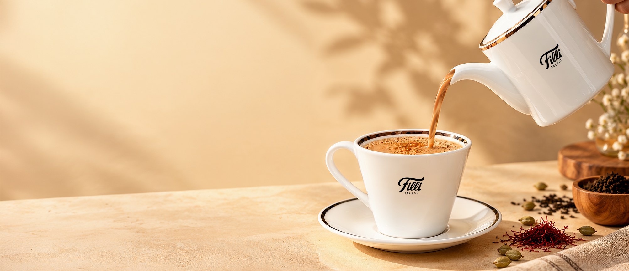 FiLLi Select — signature Zafran chai in a FiLLi Select cup at City Walk, Dubai